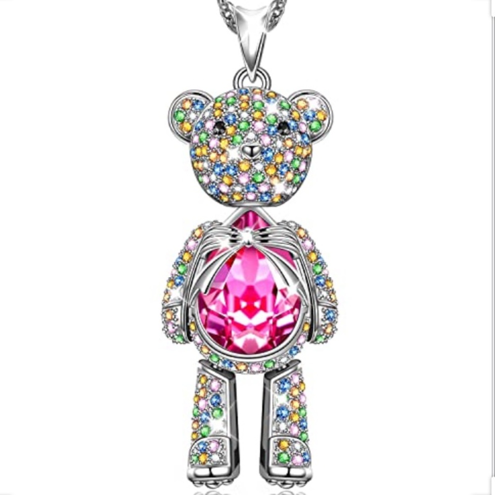 STUNNING dangly bear necklace charm